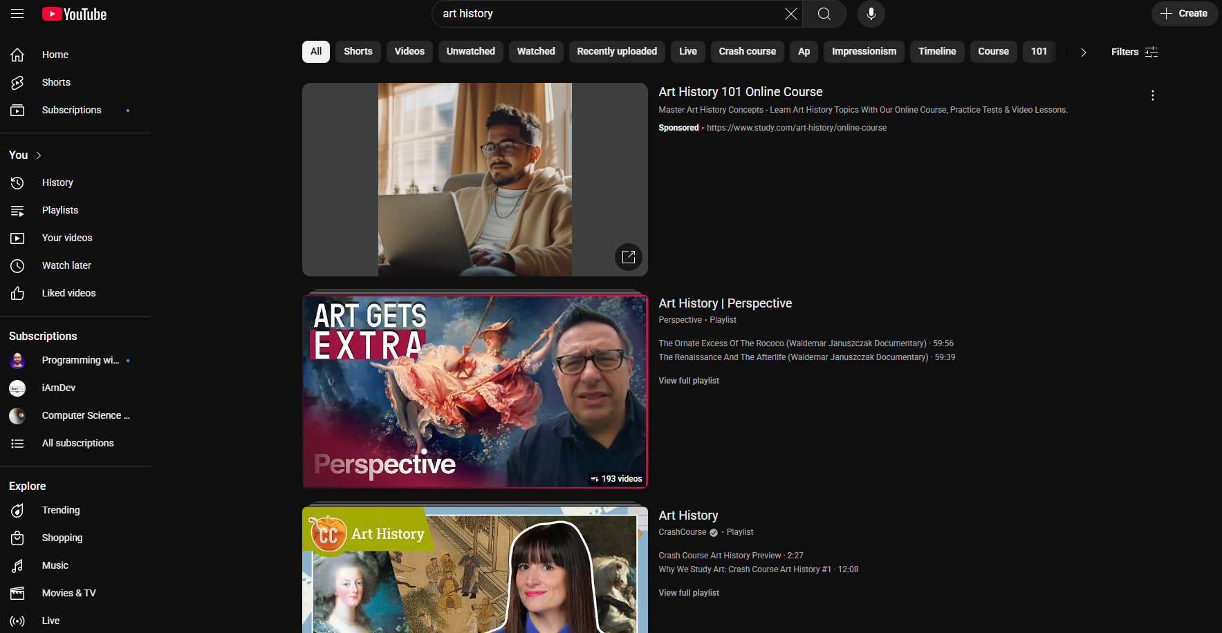 YouTube Website Preview